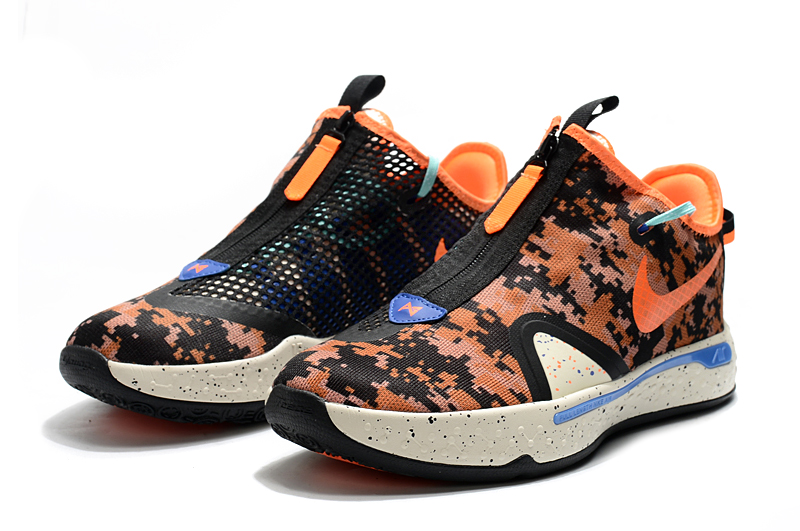 2020 Nike Paul George IV Orange Black Blue White